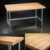 Thumbnail image #3 for Advance Tabco 96-Inch x 36-Inch Maple Top Work Table with Galvanized Base