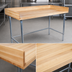 Thumbnail image #3 for BK Resources 96-Inch x 30-Inch Hard Maple Bakers Table with Stainless Steel Open Base