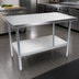 Thumbnail image #3 for John Boos Stallion 72-Inch x 18-Inch Economy Stainless Steel Flat Top Work Table with Galvanized Base and Undershelf