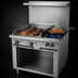Thumbnail image #3 for Garland G Starfire Pro 36-Inch Gas Restaurant Range with 2 Open Burners, 24-Inch Griddle, and Storage Base