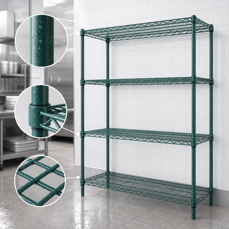 Product image #4 for Metro Super Adjustable Super Erecta 4-Shelf Wire Shelving Starter Unit, 42"W x 21"D x 63"H