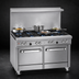Thumbnail image #3 for Southbend Ultimate 48-Inch Commercial Gas Range with 6 Open Burners and 2 Space Saver Ovens