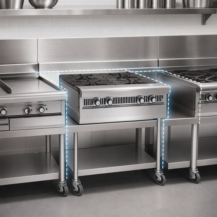 Product image #3 for Imperial Spec Series 18-Inch Countertop Gas Modular Add-A-Unit Hot Top Range