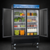 Thumbnail image #3 for Two-Section Reach-In Glass Door Display Refrigerator, Bottom Mount, 45 Cu. Ft.