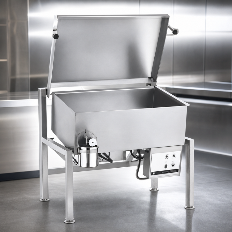 Product image #3 for Legion Combi-Pan CSG41-5 Insulated Gas Tilting Skillet, 22.3 Gallon, Open Frame Floor Model, 132,000 BTU