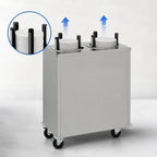 Thumbnail image #3 for Delfield Shelleymatic CAB2-650 Mobile Enclosed Two-Stack Unheated Round Plate Dispenser for 5.75-6.5" Plates