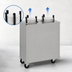 Thumbnail image #3 for Delfield Shelleymatic CAB2-650 Mobile Enclosed Two-Stack Unheated Round Plate Dispenser