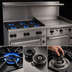 Thumbnail image #3 for Challenger XL C72SS-6B36GT 72 Inch Gas Restaurant Range with 6 Burners and 36 Inch Griddle