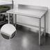Thumbnail image #3 for Advance Tabco Corner Stainless Steel Work Table, 30 x 24 Inches, 14-Gauge 304 Top, 5-Inch Backsplash