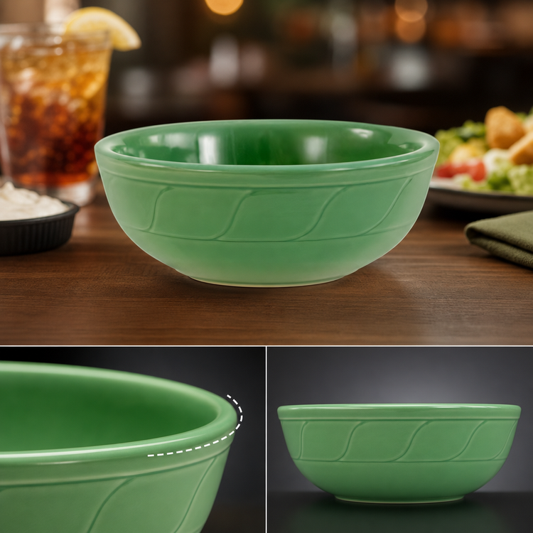 Product image #4 for Bay Pointe 15 oz Narrow Rim Vitrified Ceramic Nappy Bowl, Assorted Colors