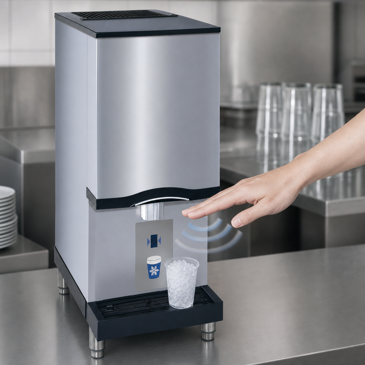 Product image #3 for Manitowoc Countertop Nugget Ice Maker and Water Dispenser, 16-1/4 Inch Wide, Air-Cooled, 315 lb/24 Hr, 10 lb Bin