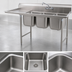 Thumbnail image #3 for Eagle Group 414 Series Three-Compartment Sink with 24-Inch Left-Hand Drainboard, 22 x 22 Bowls