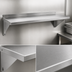 Thumbnail image #3 for BK Resources T-304 Premium Stainless Steel Wall-Mounted Shelf, 72 Inch W x 16 Inch D