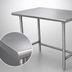 Thumbnail image #3 for Advance Tabco 60 Inch W x 36 Inch D 14-Gauge 304 Stainless Steel Flat Top Work Table with Galvanized Open Base