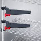 Thumbnail image #3 for Metro SmartLever SMA14A 14-Inch Steel Shelf Arm Pair with ArmKeepers, Mounting Hooks and Locking Wedges