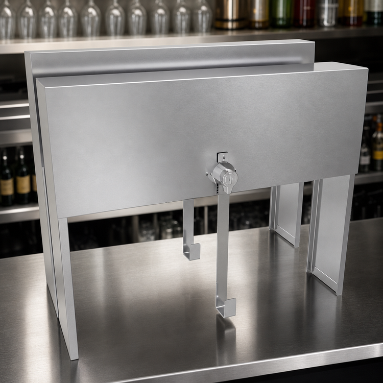 Product image #3 for Glastender Double Speed Rail Locking Cover, 18-Inch Wide, Stainless Steel