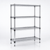 Thumbnail image #3 for Add-A-Shelf 4-Tier Chrome Wire Shelving Starter Unit, 48W x 18D x 74H