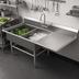 Thumbnail image #3 for John Boos Pro-Bowl 2-Compartment Sink with 24-Inch Right Drainboard, 68-3/16