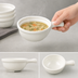 Thumbnail image #3 for Microwave-Ware 12 oz White Polycarbonate Footed Handled Soup Bowl, 5-5/16 Inch