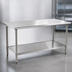Thumbnail image #3 for Eagle Group Budget Series 30 x 30 Inch Corner Work Table with 430 Stainless Steel Top and Adjustable Undershelf