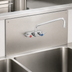 Thumbnail image #3 for T&S Brass B-1117-CR Wall-Mount Workboard Mixing Faucet, 4-Inch Centers, 10-Inch Swing Nozzle