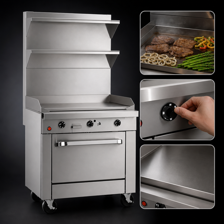 Product image #3 for Southbend Platinum 32-Inch Heavy-Duty Gas Griddle Range with Convection Oven