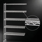 Thumbnail image #3 for Eagle Group A5-86-1830C 30 x 18 x 86 Inch 5-Tier Chrome-Plated Add-On Wire Shelving Unit with QuadTruss Design