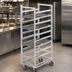 Thumbnail image #3 for Channel 446S Stainless Steel Single-Section Cafeteria Tray Rack, End-Load, 30-Tray Capacity for 15 x 20 Trays