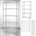 Thumbnail image #3 for Quantum WR54-2424C-5 24 x 24 x 54 Inch Chrome Wire Shelving Starter Kit with 5 Shelves