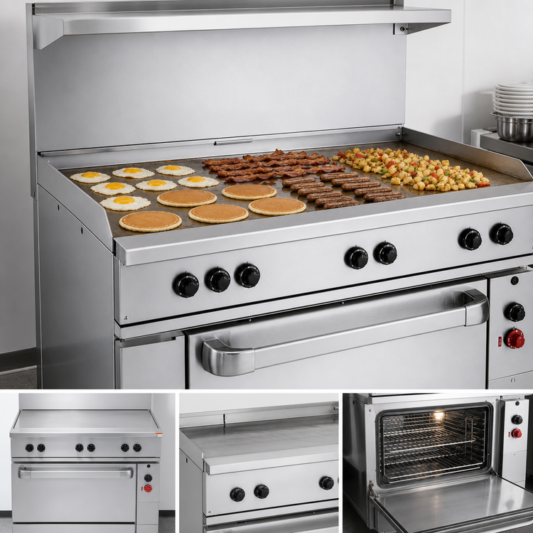Product image #4 for Vulcan 36-Inch Electric Restaurant Range with Griddle Top and Standard Oversized Oven