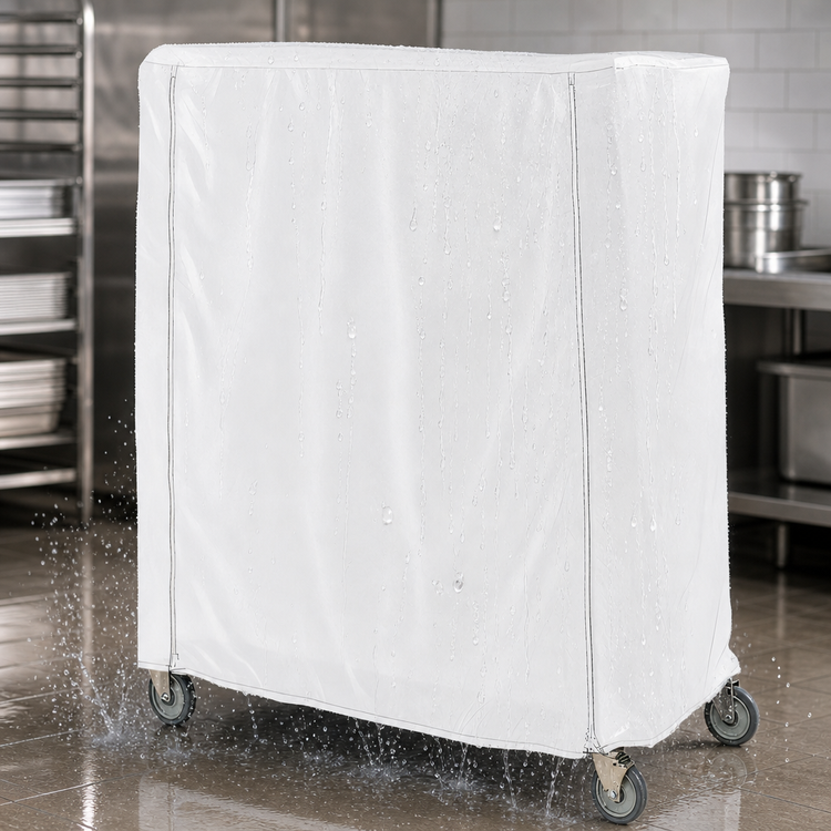 Product image #3 for Metro Vinyl-Nylon Coated Waterproof Cart Cover for 48 x 21 x 62 Inch Queen Mary & Banquet Carts