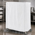 Thumbnail image #3 for Metro 21X48X62VC Waterproof Vinyl-Nylon Cart Cover, White, Velcro, for 48 x 21 x 62 Inch Queen Mary & Banquet Carts