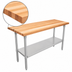 Thumbnail image #3 for John Boos 48 x 18 Inch Wood Top Work Table with Adjustable Undershelf and Galvanized Base