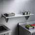 Thumbnail image #3 for Advance Tabco 108 Inch x 12 Inch Wall-Mounted 18-Gauge 430 Stainless Steel Shelf