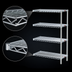 Thumbnail image #3 for Eagle Group 4-Tier Add-On Wire Shelving Unit, 30 x 21 x 74 Inches, Chrome-Plated Finish