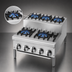 Thumbnail image #3 for Supreme 36-Inch Gas Step-Up Countertop Hotplate with 3 Open Burners and 4 Step-Up Burners