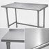Thumbnail image #3 for Advance Tabco 120-Inch x 36-Inch 14-Gauge 304 Stainless Steel Open Base Work Table with 1-1/2-Inch Rear Splash