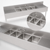Thumbnail image #4 for Perlick Top Shelf TS Series 96-Inch Four-Compartment Underbar Sink with Dual Drainboards
