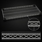 Thumbnail image #3 for Eagle Group EagleGard QAR2148E Quad-Adjust Reverse Mat Wire Shelf, 48"W x 21"D, Blue-Green Hybrid Epoxy Case of 4