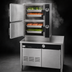 Thumbnail image #3 for Groen HyPlus 2-Compartment Gas Pressureless Steamer with 36-Inch Cabinet Base
