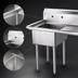 Thumbnail image #3 for Turbo Air One-Compartment 304 Stainless Steel Sink with 18-Inch Right-Hand Drainboard and 18 x 18 x 11 Bowl