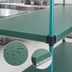 Thumbnail image #3 for QuadPlus Solid Polymer Shelf Mat with MICROGARD Antimicrobial Protection and QuadTruss Wire Frame, 60 x 21 Inches, Green