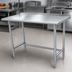 Thumbnail image #3 for Advance Tabco Special Value Series 30 x 30 Inch Corner Stainless Steel Work Table with 16-Gauge 304 Top, Open Base, and 1-1/2 Inch Rear Up-Turn