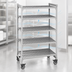 Thumbnail image #4 for Cambro Camshelving Premium 5-Tier Vented Mobile Starter Unit, 18-Inch x 36-Inch x 67-1/4-Inch, Speckled Gray