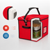 Thumbnail image #3 for Cambro GoBag Stadium Delivery Bag, 21 x 15 x 17 Inch, Red, Full-Size Food Pan Capacity