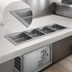 Thumbnail image #3 for Atlas Metal RMX-5 5-Pan Cold Food Drop-In Unit with Remote Refrigeration