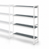 Thumbnail image #3 for Fermostock 4-Tier Polymer Shelving Unit Expansion Kit, 66-Inch H x 47-Inch W x 14-Inch D