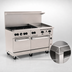 Thumbnail image #3 for Vulcan Endurance 60-Inch Stainless Steel Gas Restaurant Range with 6 Burners, 24-Inch Thermostatic Griddle, and 2 Standard Ovens