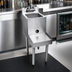 Thumbnail image #3 for CHOICE Stainless Steel Freestanding Underbar Blender Station with Sink and Backsplash, 12-Inch x 29-Inch