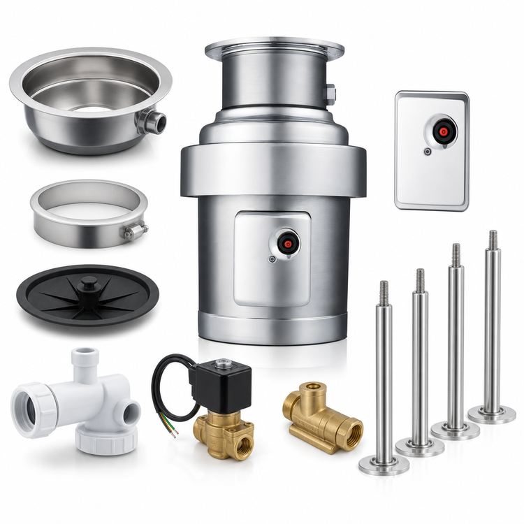 Product image #3 for InSinkErator SS-200 Medium Capacity Complete Food Waste Disposer Package with 15-Inch Bowl, 2 HP, Manual Reverse Switch